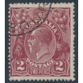 AUSTRALIA - 1927 2d red-brown KGV, SM watermark, p.14¼:14, CTO – ACSC # 98Aw