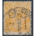 AUSTRALIA - 1918 4d buff-orange KGV, perforated OS, used – ACSC # 110Fb