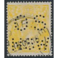 AUSTRALIA - 1916 4d pale lemon-yellow KGV, perf. OS NSW, used – ACSC # 110Cb