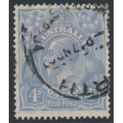 AUSTRALIA - 1922 4d blue KGV, ‘Kangaroo's tongue’ [1L57], used – ACSC # 112C(1)j