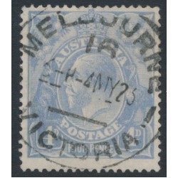 AUSTRALIA - 1922 4d dull blue KGV, single watermark, 'dry ink', used – ACSC # 112Cc