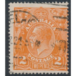 AUSTRALIA - 1920 2d orange KGV, single watermark, on thick paper, used – ACSC # 95A