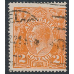 AUSTRALIA - 1920 2d orange KGV, single watermark, on thick paper, used – ACSC # 95A