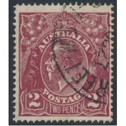 AUSTRALIA - 1927 2d deep red-brown KGV, SM watermark, p.14¼:14, used – ACSC # 98B