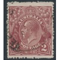 AUSTRALIA - 1924 2d brown KGV, single watermark, coarse mesh paper, used – ACSC # 97Aaa