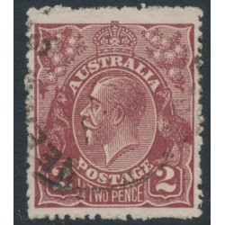 AUSTRALIA - 1924 2d brown KGV, single watermark, coarse mesh paper, used – ACSC # 97Aaa