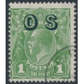 AUSTRALIA - 1932 1d green KGV, CofA watermark, o/p OS, CTO – ACSC # 82B(OS)w