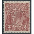 AUSTRALIA - 1924 2d red-brown KGV, single watermark, MH – ACSC # 97A
