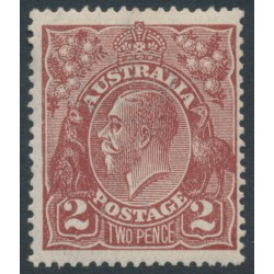 AUSTRALIA - 1924 2d red-brown KGV, single watermark, MH – ACSC # 97A