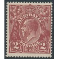 AUSTRALIA - 1924 2d red-brown KGV, single watermark, MNH – ACSC # 97A