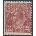 AUSTRALIA - 1924 2d red-brown KGV, single watermark, MNH – ACSC # 97A