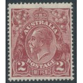 AUSTRALIA - 1927 2d red-brown KGV, SM watermark, p.14¼:14, MH – ACSC # 98A