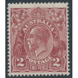 AUSTRALIA - 1927 2d red-brown KGV, SM watermark, p.14¼:14, MH – ACSC # 98A