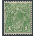 AUSTRALIA - 1931 1d pale green KGV, inverted CofA watermark, MH – ACSC # 82Aa