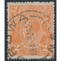 AUSTRALIA - 1920 2d orange [semi-surfaced paper] KGV, single watermark, used – ACSC # 95G
