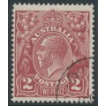 AUSTRALIA - 1924 2d red-brown KGV, single watermark, CTO – ACSC # 97Aw