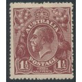 AUSTRALIA - 1919 1½d brown KGV, inverted single watermark, MH – ACSC # 85Ca