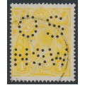 AUSTRALIA - 1916 4d pale lemon-yellow KGV, perf. OS NSW, used – ACSC # 110Cb