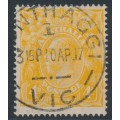 AUSTRALIA - 1917 4d pale orange-yellow KGV, single watermark, used – ACSC # 110E