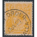 AUSTRALIA - 1920 4d orange KGV, 'line through FOUR PENCE' [2R12], used – ACSC # 110H(2)r