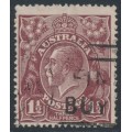 AUSTRALIA - 1919 1½d brown KGV, inverted single watermark, used – ACSC # 85Ba