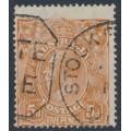 AUSTRALIA - 1917 5d brown KGV, single watermark, 'spear in neck' [1R54], used – ACSC # 123Avc