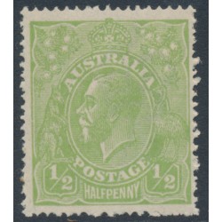 AUSTRALIA - 1923 ½d Cyprus green KGV, single watermark, MNH – ACSC # 63H