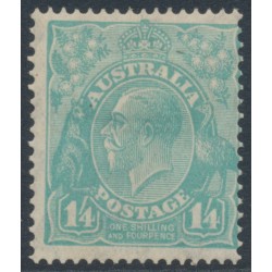 AUSTRALIA - 1932 1/4 greenish blue KGV Head, CofA watermark, MH – ACSC # 131A