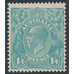 AUSTRALIA - 1928 1/4 turquoise-blue KGV, SM watermark, p.13½:12½, MH – ACSC # 130B