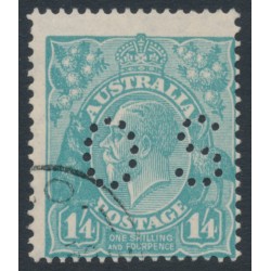 AUSTRALIA - 1928 1/4 blue KGV, SM watermark, p.13½:12½, perf. OS, CTO – ACSC # 130Bwa