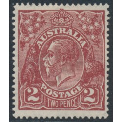 AUSTRALIA - 1927 2d red-brown KGV, SM watermark, p.14¼:14, MH – ACSC # 98A