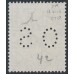 AUSTRALIA - 1927 4d olive KGV, SM watermark, p.14¼:14, perf. OS, CTO – ACSC # 115wd