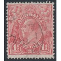 AUSTRALIA - 1927 1½d pink KGV, SM watermark, p.13½:12½, used – ACSC # 92C