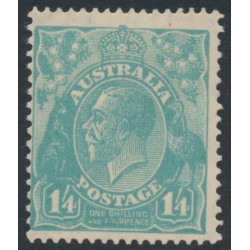 AUSTRALIA - 1928 1/4 turquoise-blue KGV, SM watermark, p.13½:12½, MH – ACSC # 130B