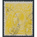 AUSTRALIA - 1916 4d lime-yellow KGV, single watermark, used – ACSC # 110D