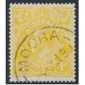 AUSTRALIA - 1916 4d lime-yellow KGV, single watermark, used – ACSC # 110D