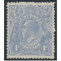 AUSTRALIA - 1922 4d dull blue KGV, single watermark, MH – ACSC # 112C