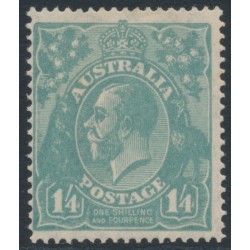 AUSTRALIA - 1927 1/4 blue KGV, 'flaw in right wattles' [1R25], MH – ACSC # 129Al