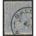 AUSTRALIA - 1922 4d blue KGV, ‘weeping 4 at right’ [2L18], used – ACSC # 112C(2)f