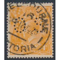 AUSTRALIA - 1919 4d deep orange KGV, perf. OS, used – ACSC # 110Hb