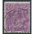 AUSTRALIA - 1921 4d violet KGV, single watermark, used – ACSC # 111A