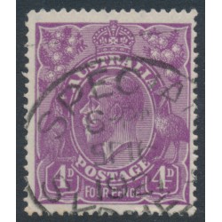 AUSTRALIA - 1921 4d violet KGV, single watermark, used – ACSC # 111A