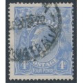 AUSTRALIA - 1922 4d deep ultramarine KGV, single watermark, used – ACSC # 112B