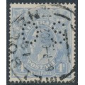 AUSTRALIA - 1922 4d dull blue KGV, perf. OS, used – ACSC # 112Cb