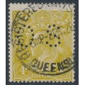 AUSTRALIA - 1924 4d olive KGV, single watermark, perf. OS – ACSC # 114Aba