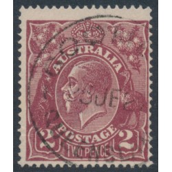 AUSTRALIA - 1924 2d deep red-brown KGV, single watermark, used – ACSC # 97B