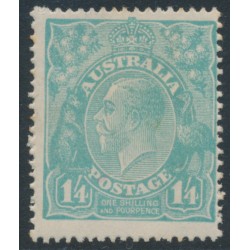 AUSTRALIA - 1920 1/4 turquoise-blue KGV, single watermark, MH – ACSC # 128A