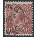 AUSTRALIA - 1922 1½d bright red-brown KGV, 'scratch in front of face' [12L9], used – ACSC # 87A(12)d