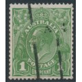 AUSTRALIA - 1931 1d green KGV, reversed CofA watermark, used – ACSC # 82Baa