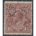 AUSTRALIA - 1919 1½d brown KGV, LM watermark, perf. OS, MH – ACSC # 86Bba